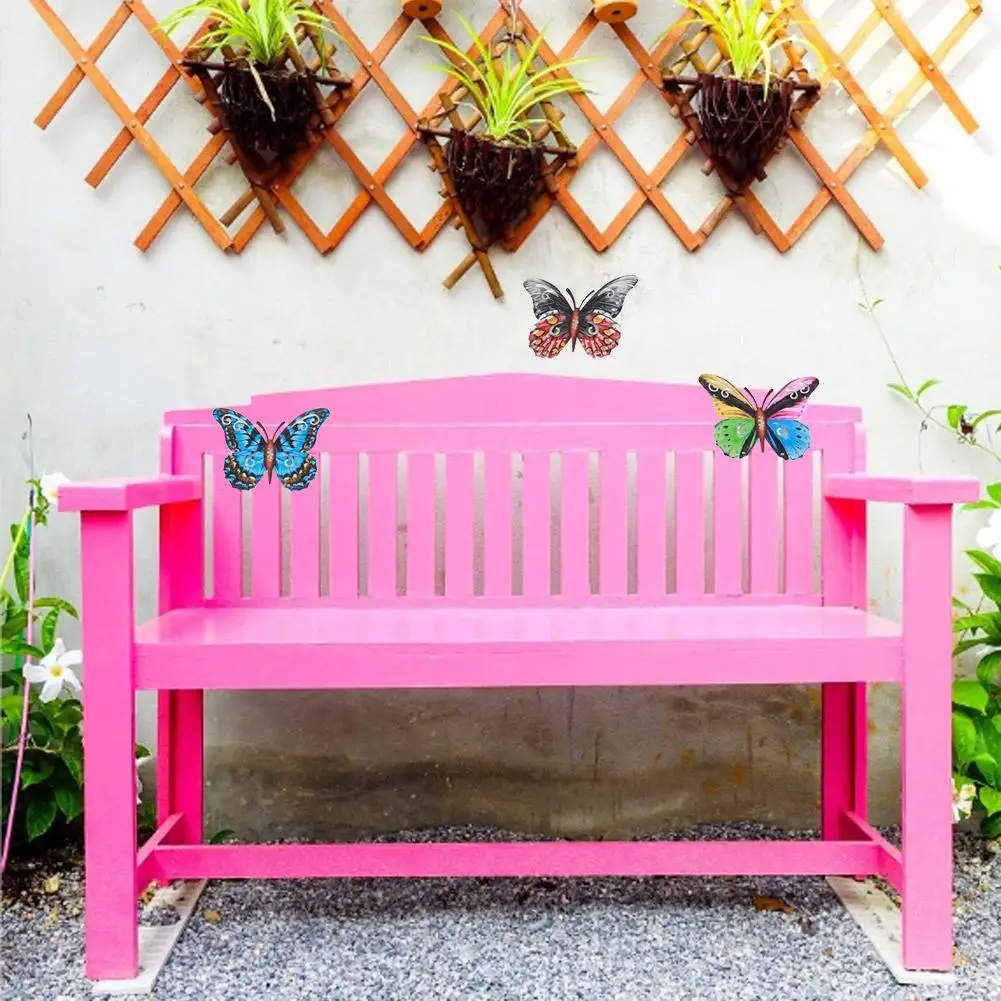 3 предмета в комплекте металлическая бабочка стены искусства 3D вдохновляющие