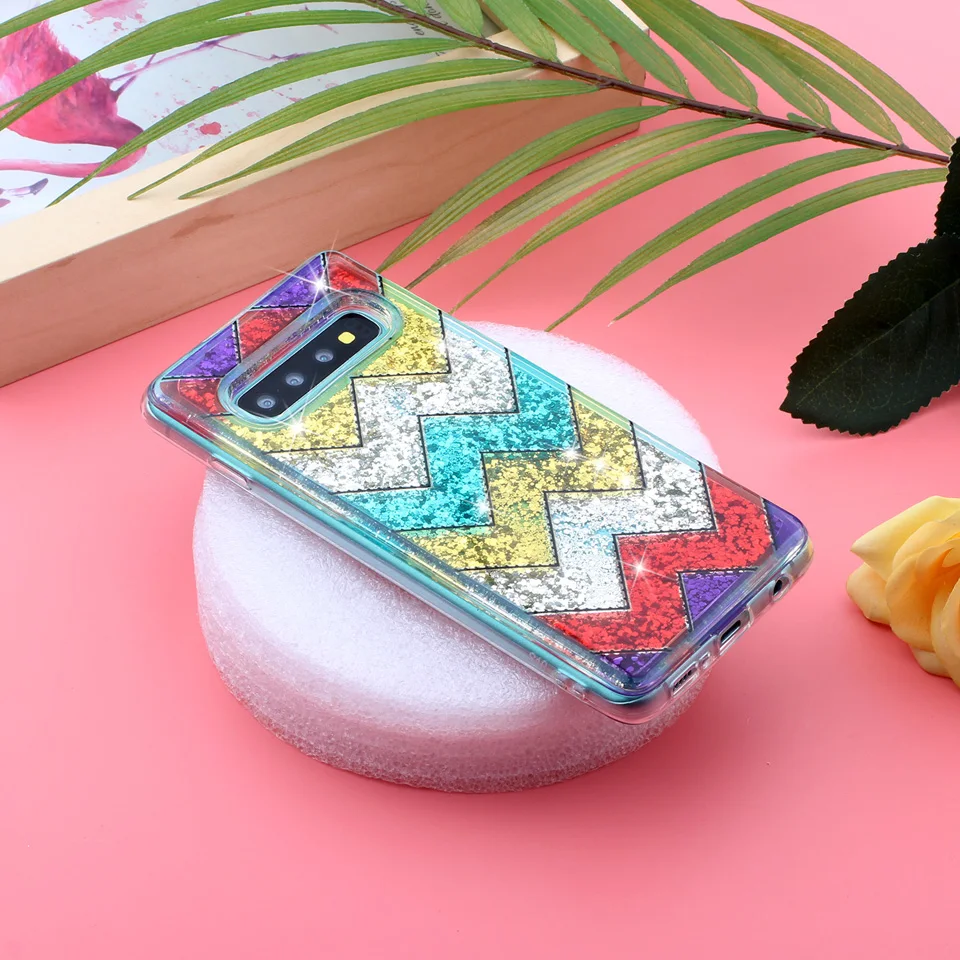 Мягкий ТПУ силиконовый чехол для телефона с блестками и жидким песком Samsung Galaxy S8 S9