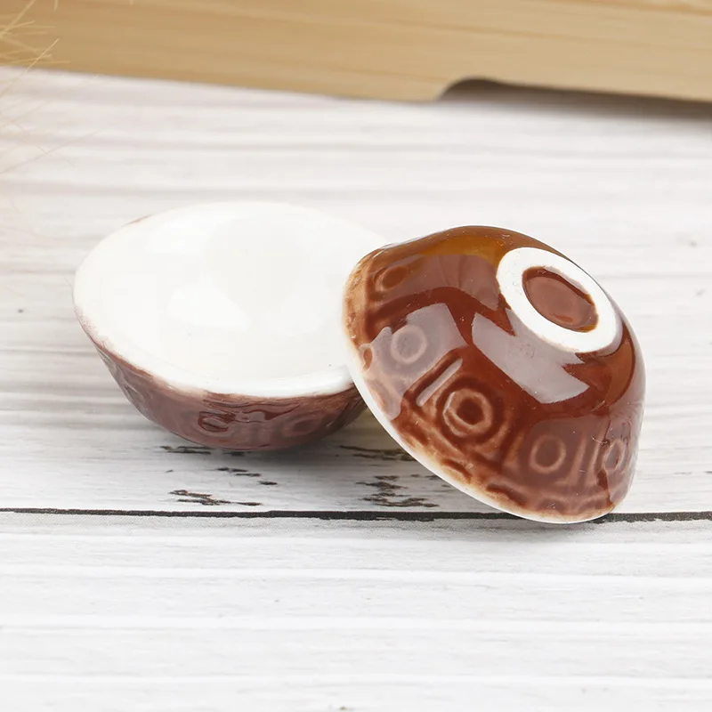 2 шт. кукольный домик мини посуда керамика круглая чаша для риса Кукольный дом