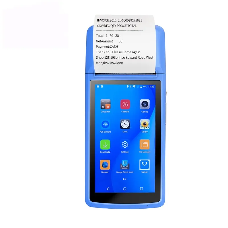 Android 6 0 pos терминал 5 ''сенсорный экран NFC gps ручной 3g wifi камера сканер штрих кода