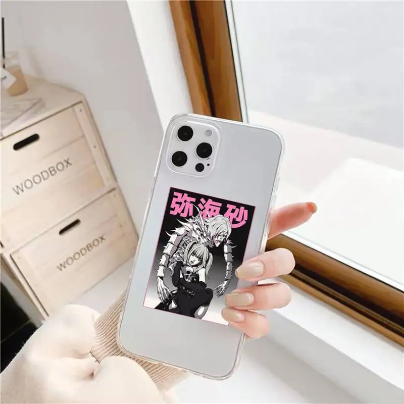 

rem and misa death note Phone Case For iphone 12 11 8 7 6s 6 5 5s 5c se plus mini x xs xr pro max Transparent soft