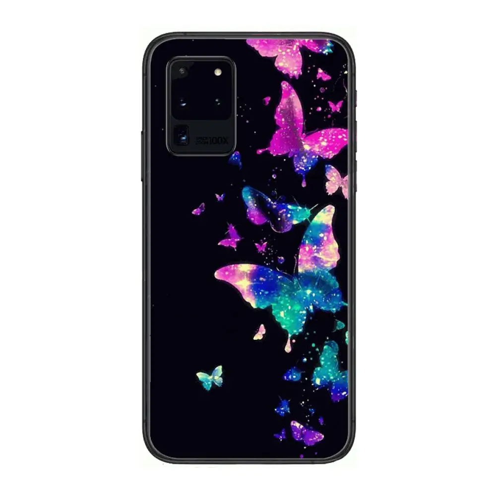 

Playful Butterflies Phone cover hull For SamSung Galaxy S 6 7 8 9 10 20 Plus Edge E 5G Lite Ultra black soft bumper
