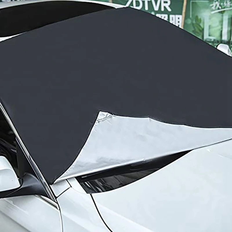 

Car Snow Cover Magnet Adsorption Snow Cover with Storage Bag, Anti-Snow Sunscreen and Anti-Cream-Front Gear