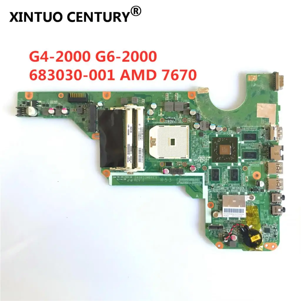 

683030-001 материнская плата для ноутбука Hp G4 G6 G7 G4-2000 G6-2000 G7-2000 Главная плата 683030-501 DA0R53MB6E0 DA0R53MB6E1 7670 м полный тест проведен