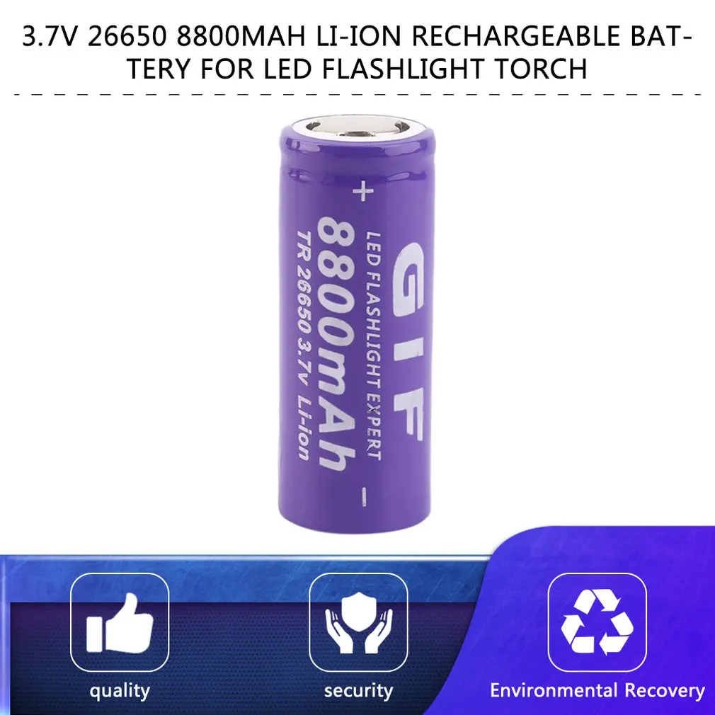 3 7 V 26650 8800mAh литий-ионный аккумулятор для светодиодный фонарь Безопасный и