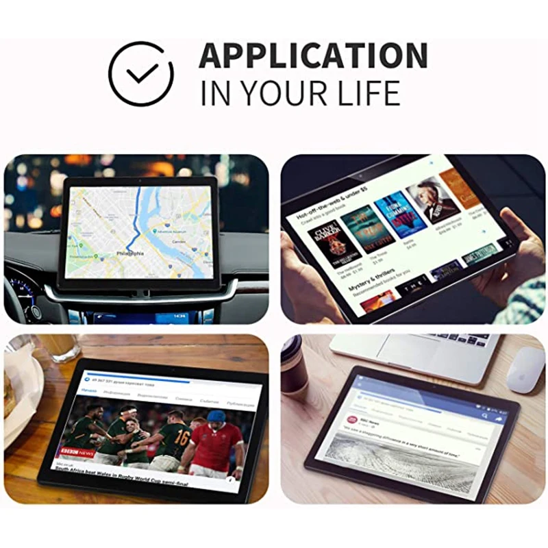 

E200 10.1 Inch Tablet Computer, Dual Card 3G Bluetooth Call Game Tablet 1+16G 4 Core Dual Camera Android Tablet EU Plug
