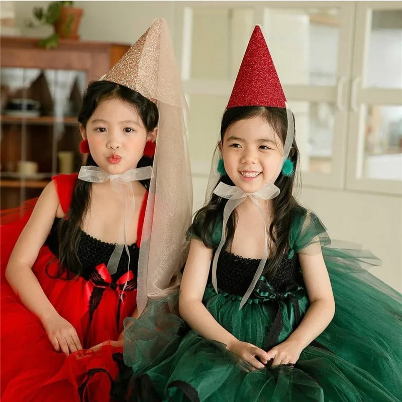 INS блестящие войлока на день рождения детский головной убор кепка бейсболка для