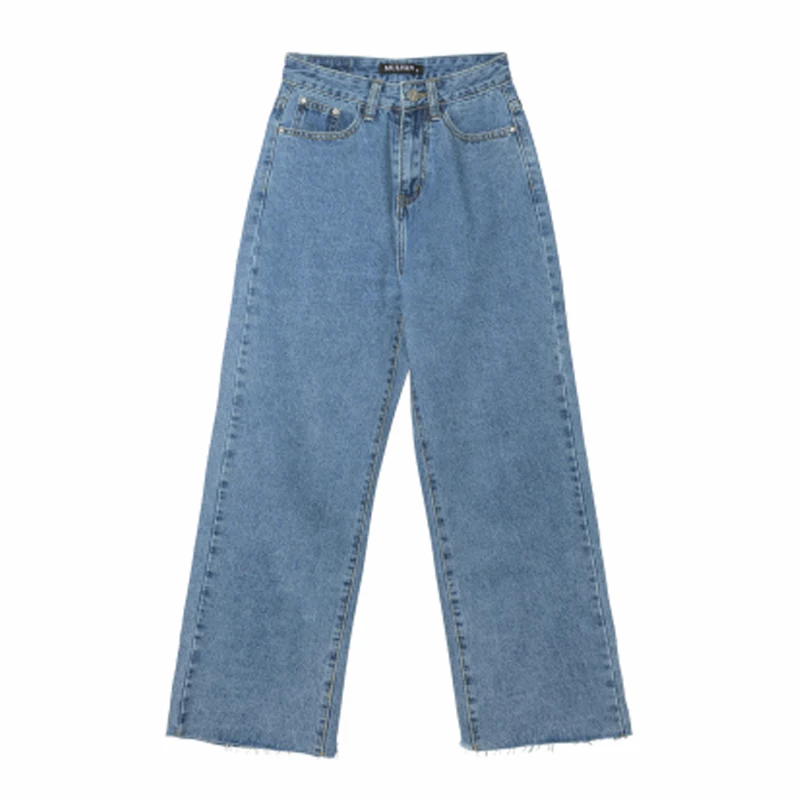 

Women's Jeans 2021 Spring New Casual Y2k Streetwear High Waist Denim Trouser Vintage Baggy Versatile Fashion Straight Long Pants