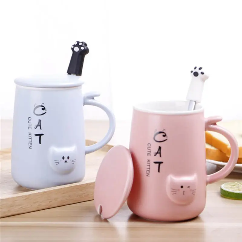 Керамическая кружка для кофе с милым котиком Офисная питьевой воды молочные