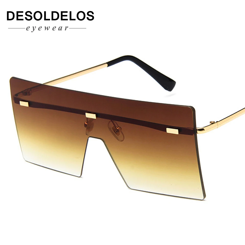 Большие коричневые Солнцезащитные очки женские Ретро Винтажные люксовый бренд