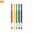 Ручка гелевая Xiaomi Mijia 5 шт.упак., суперпрочная цветная ручка для письма, 0,5 мм, цветные чернила для школы и офиса