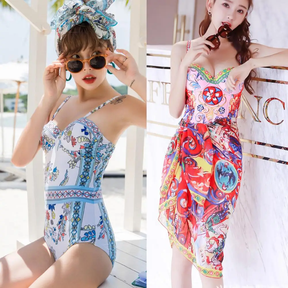 

50% Hot Sale Splicing Swim Bathing Suit Conservative Skin-friendly Polyester Women High Waist Swimsuit for Swimming 2021 new