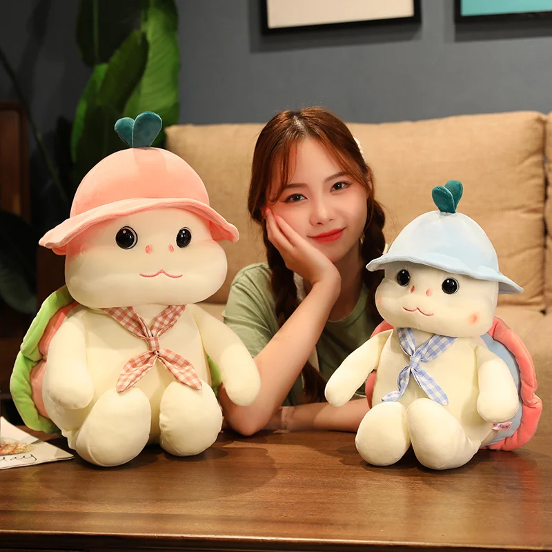 

30-55cm Cute Turtle With Hat And Tie Plush Toys Stuffed Soft Lovely Animals Pillow Dolls For Kids Girls Friends Birthday Gifts