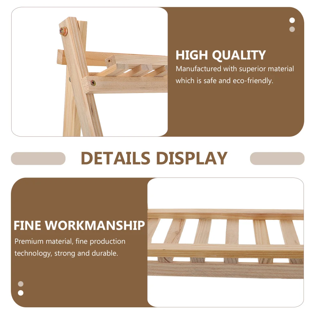 

1 Pc Multi-layer Flower Pot Bracket Wooden Potted Plant Holder Shoe Rack