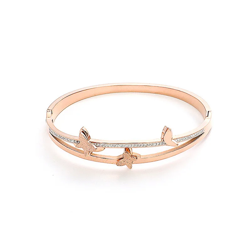 

Fashion Jewelry Titanium steel Bangles, Rose gold titanium steel bracelet,