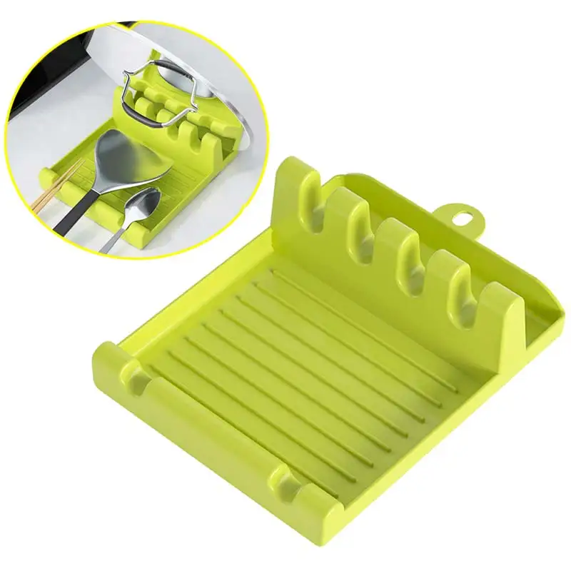 

Kitchen Cooking Tool Kitchen Silicone Spoon Rest Utensil Spatula Holder Spatula Ladle Shelf Spoon Rest Pot Lid Rack Organizer