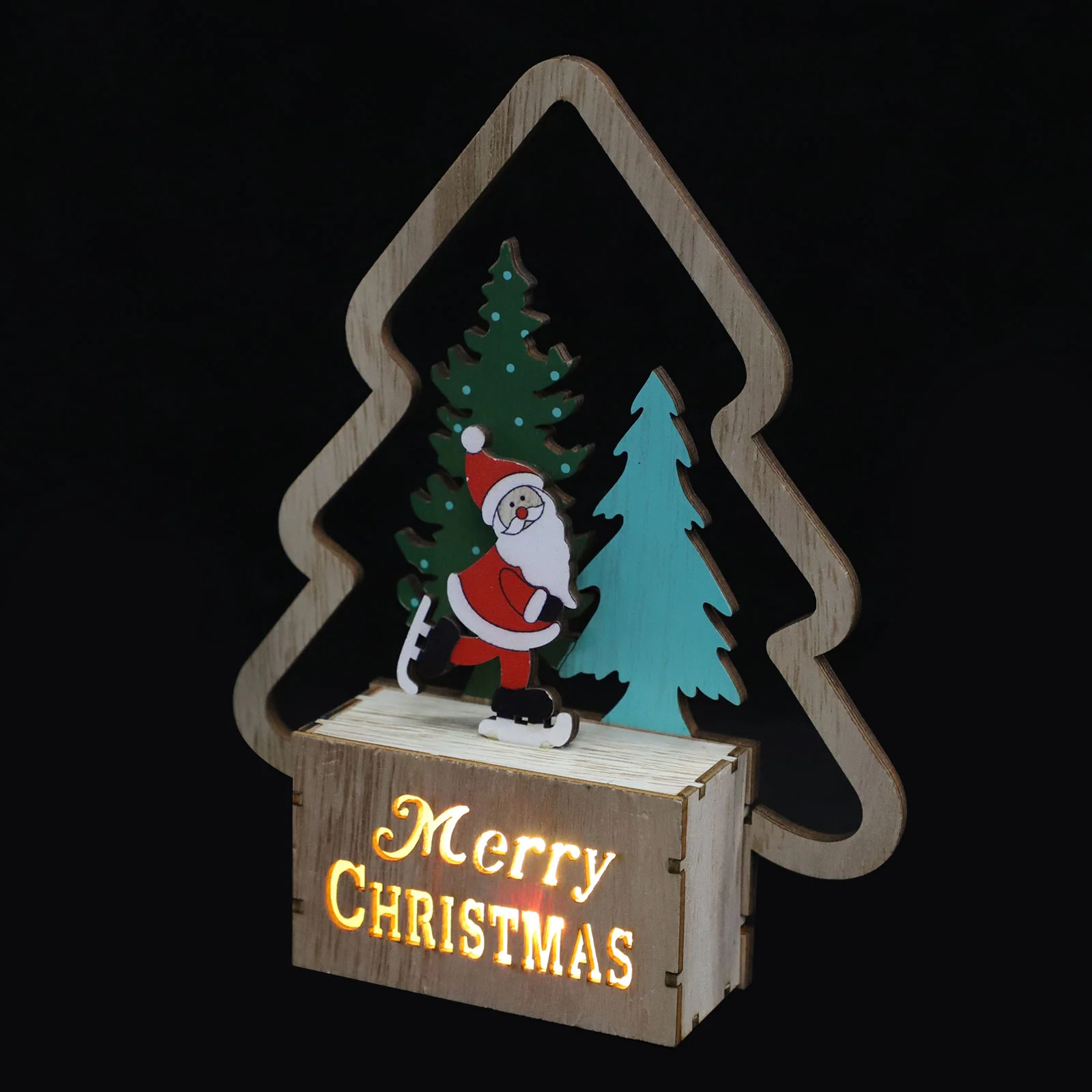 

1Pc Chic Wooden Christmas Art Decor Xmas Desktop Adornment for Decor Using
