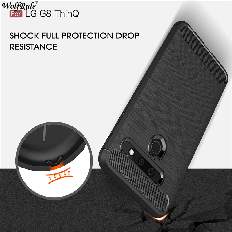 Чехол для LG G8 Модный чехол из углеродного волокна ThinQ/G8 силиконовый резиновый ThinQ 6