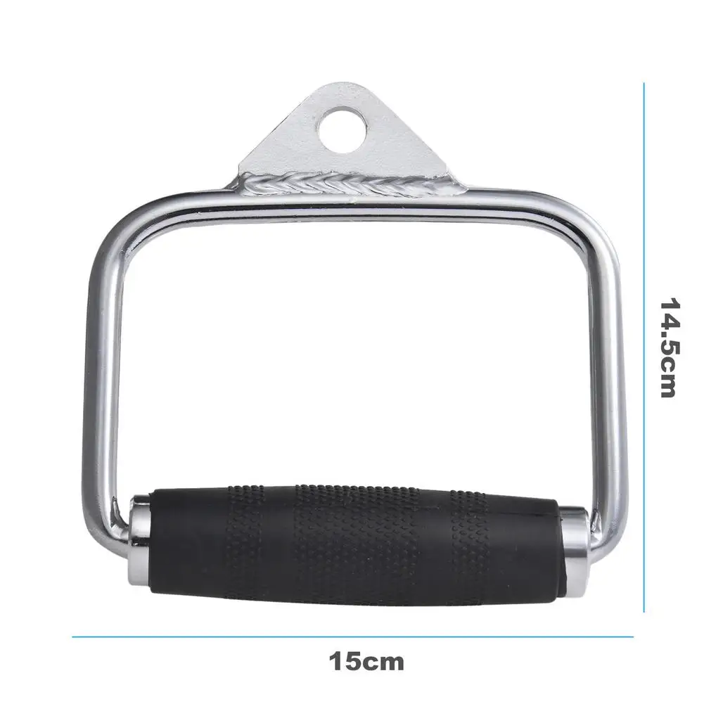 

D-Handle With Rubber Grips Gym Exercise Cable Machine Attachment High Pull-down Strength Training Equipment