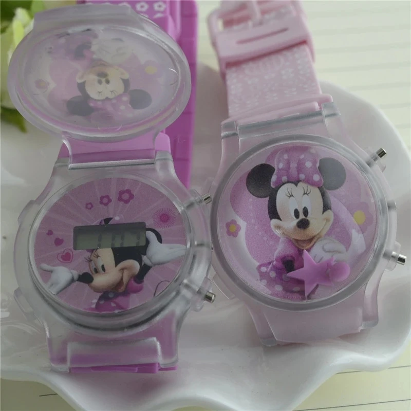 Миниатюрные Мультяшные детские часы с силиконовым желеобразным водяным шариком