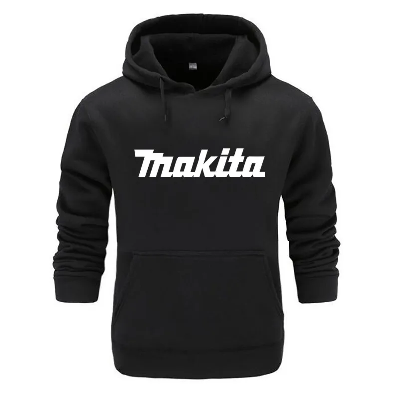 Мужские толстовки Makita Осенние бархатные в стиле хип-хоп модная повседневная