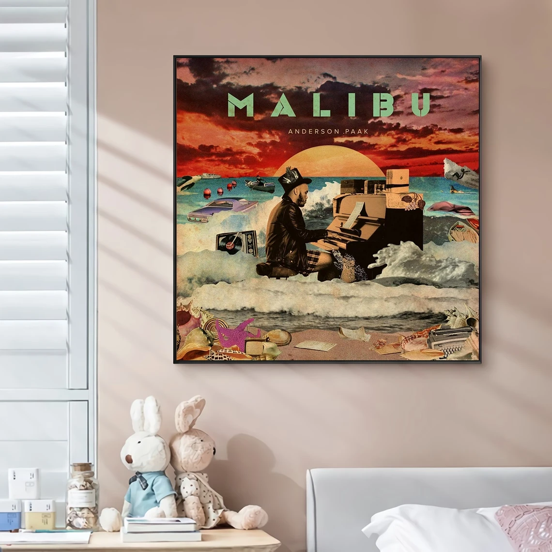 Обложка музыкального альбома Anderson Paak Malibu холст постер рэп-звезда поп-певец