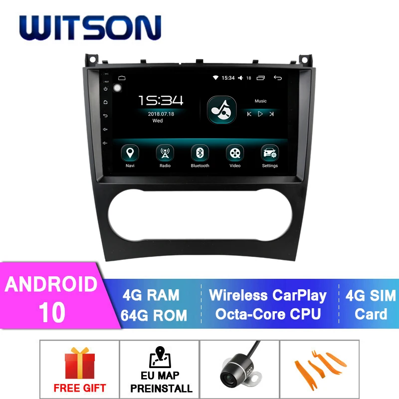 WITSON Android 10 0 4 + 64 ГБ 9 &quotавтомобиль DVD GPS для BENZ C ClASS W203 2005-2009/GLK-CLASS C209 автомобильный