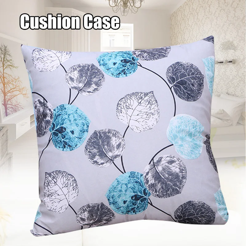 Новейшая бархатная наволочка с рисунком искусственных листьев квадратная