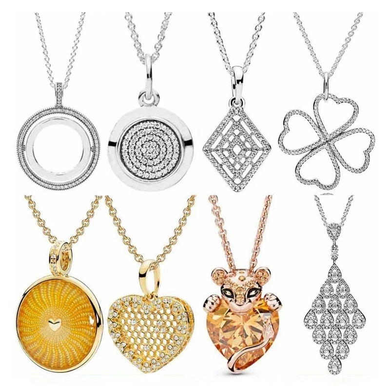 

2021 DIY Charms Designer Collier Femme Luxe Making Custom 100 % 925 Sterling Silver Accessories Necklace Handmade Jewelry Women