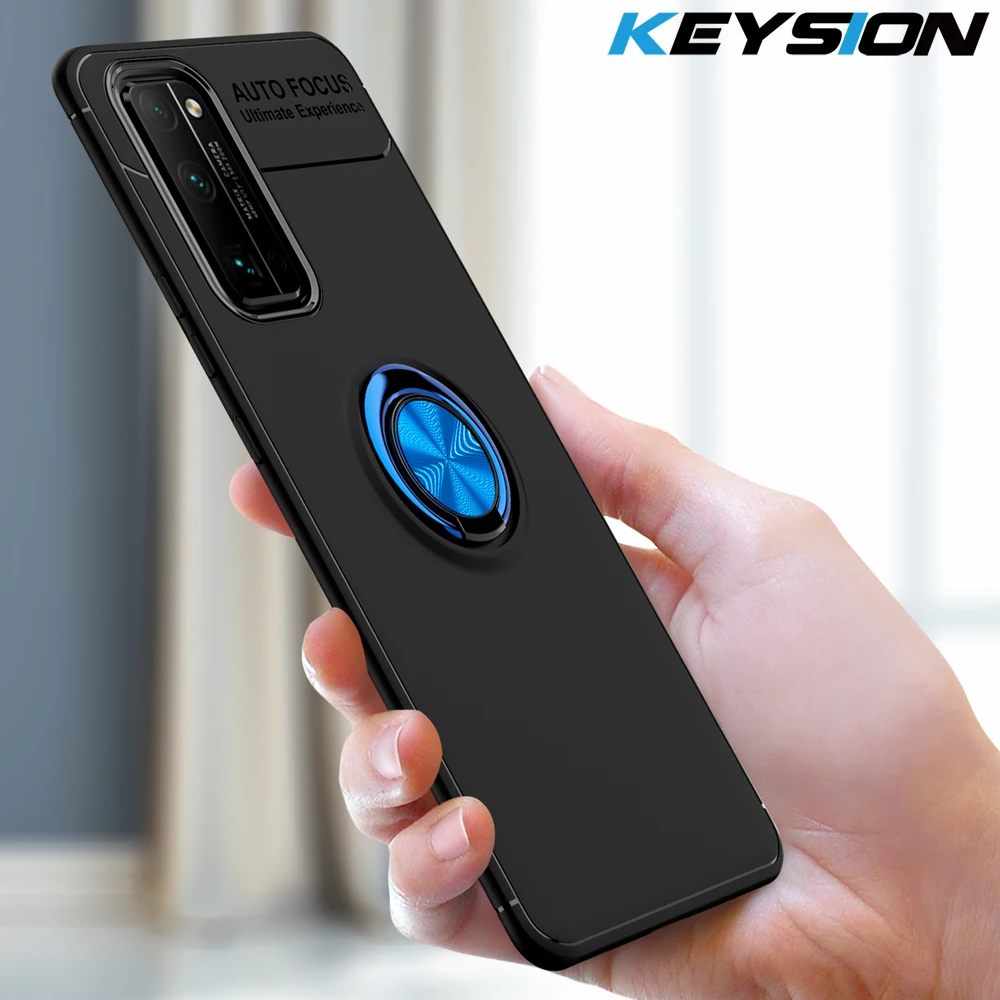Чехол KEYSION с кольцом для Huawei Honor 30 Pro 30S Силиконовый противоударный чехол телефона