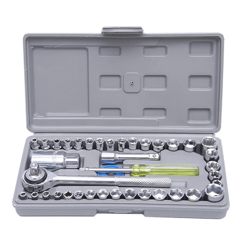 Набор инструментов из стали 40 шт./компл. набор гаечных ключей с трещоткой и