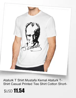 Ataturk футболка Ataturk фирменная футболка Базовая футболка с короткими рукавами плюс размер Мужская 100 хлопок отличная футболка