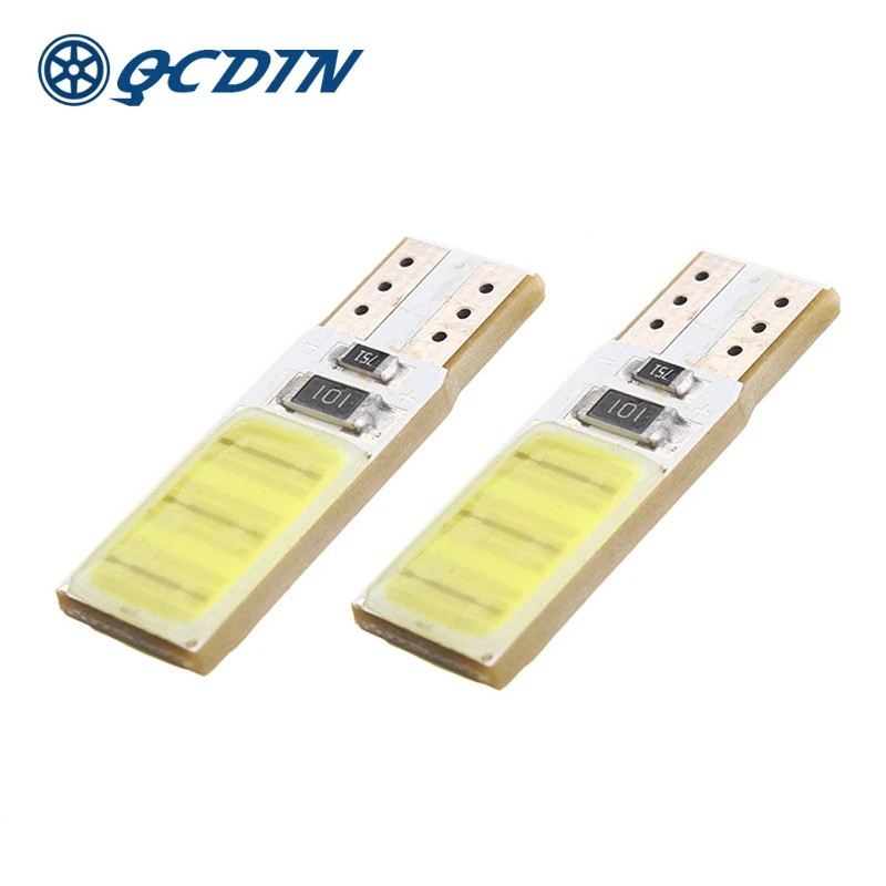 QCDIN 2 шт. T10 921 W5W 194 COB светодиодный светильник лампы дневные ходовые огни 12V Белый CAN