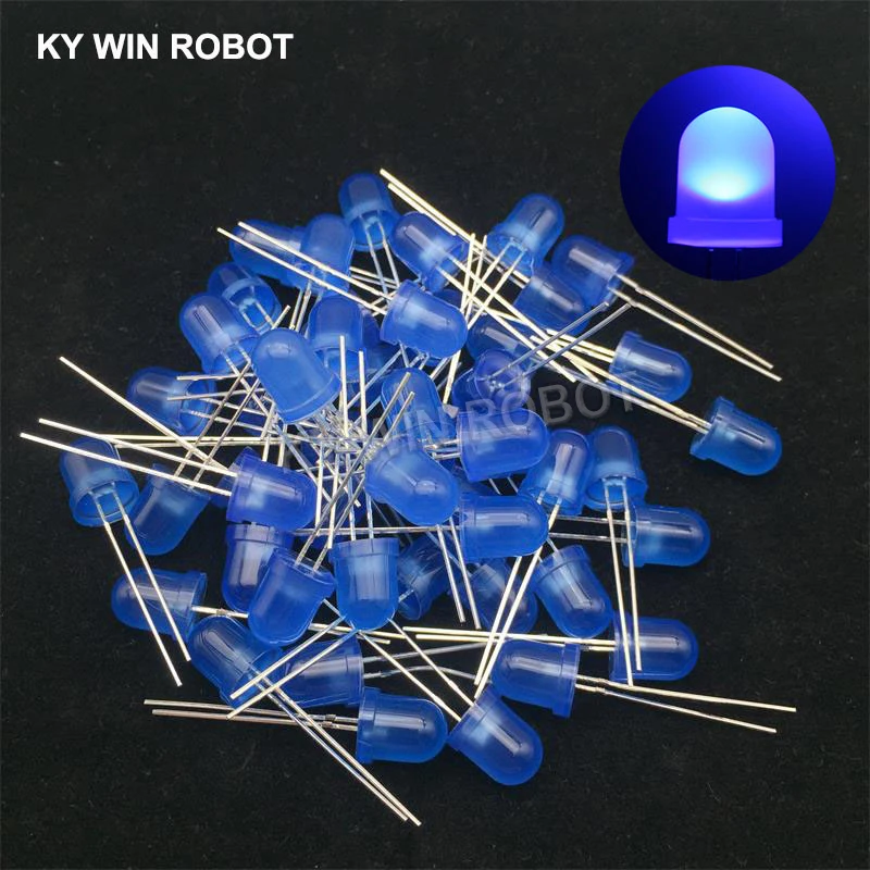 50pcs 8mm LED Diode 8 mm Assorted Kit White Green Red Blue Yellow DIY Light Emitting Diode
