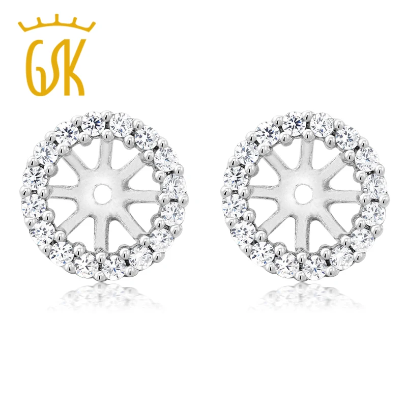 925 пробы серебро Для женщин Серьги каффы для 7 00 мм круглый Форма шпильки|jacket