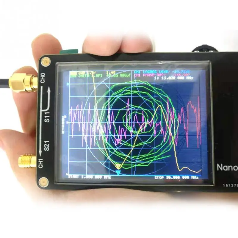 NanoVNA 2 8 дюймовый ЖК-ВЧ ОВЧ UHF UV MF Векторный анализатор цепей 50 кГц-900 МГц цифровой