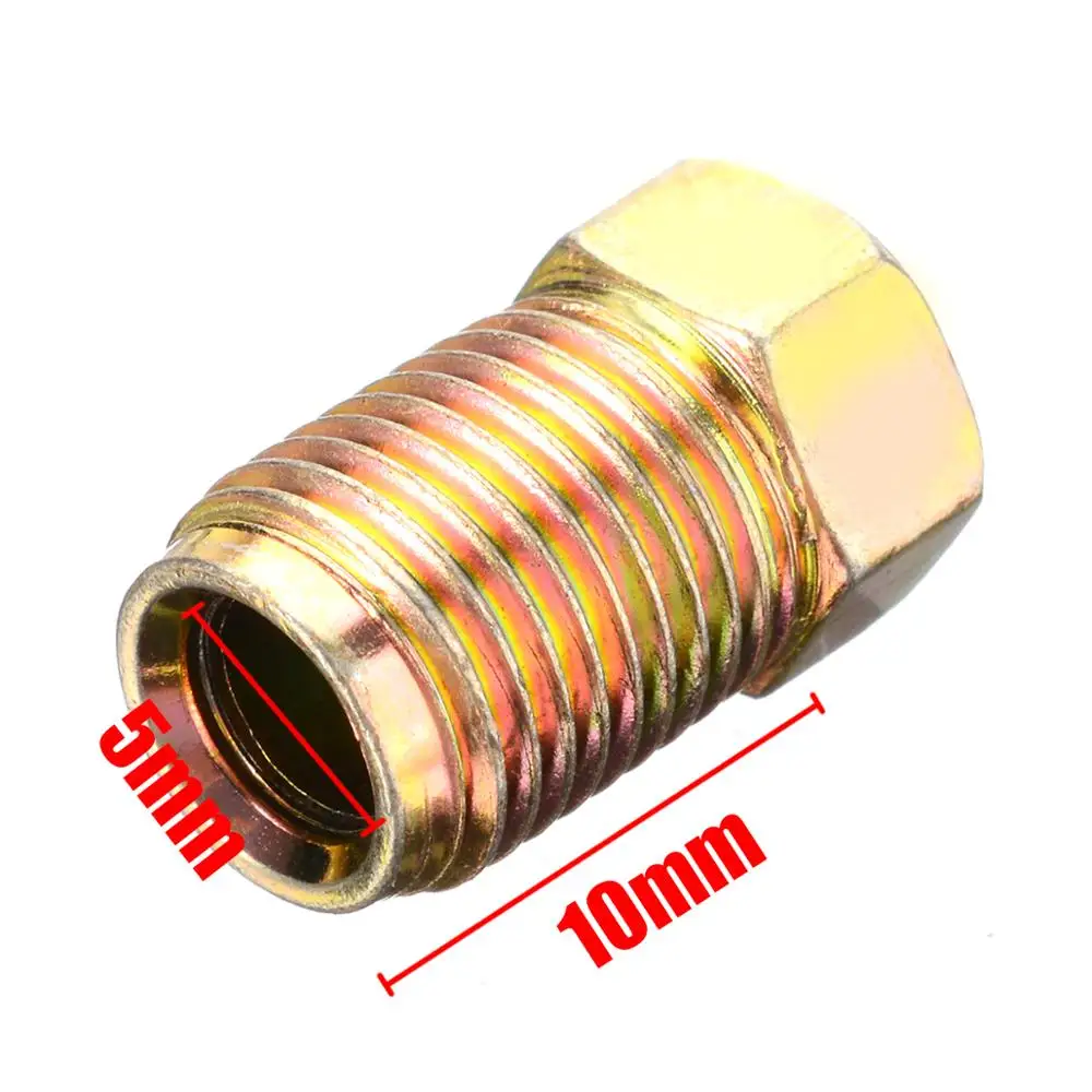 10 шт./компл. мм x 5 Наружная короткая Тормозная труба винтовые гайки для 3/16