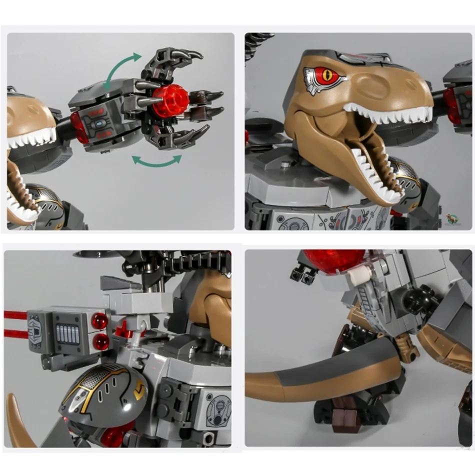 

901pcs Helicopter Rescue Mechanical dinosaur Building blocks Jurassic City World Park With Figures Kit Bricks Toys For Children