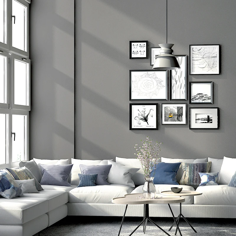 Светлые серсветильник обои цементной золы темно серые современные