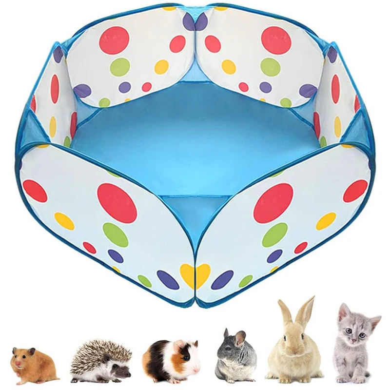 

Portable Small Animals Playpen Guinea Pig Accessories Metal Wire Yard Fence for Rabbits, Hamster,Cat,Chinchillas and Hedgehogs