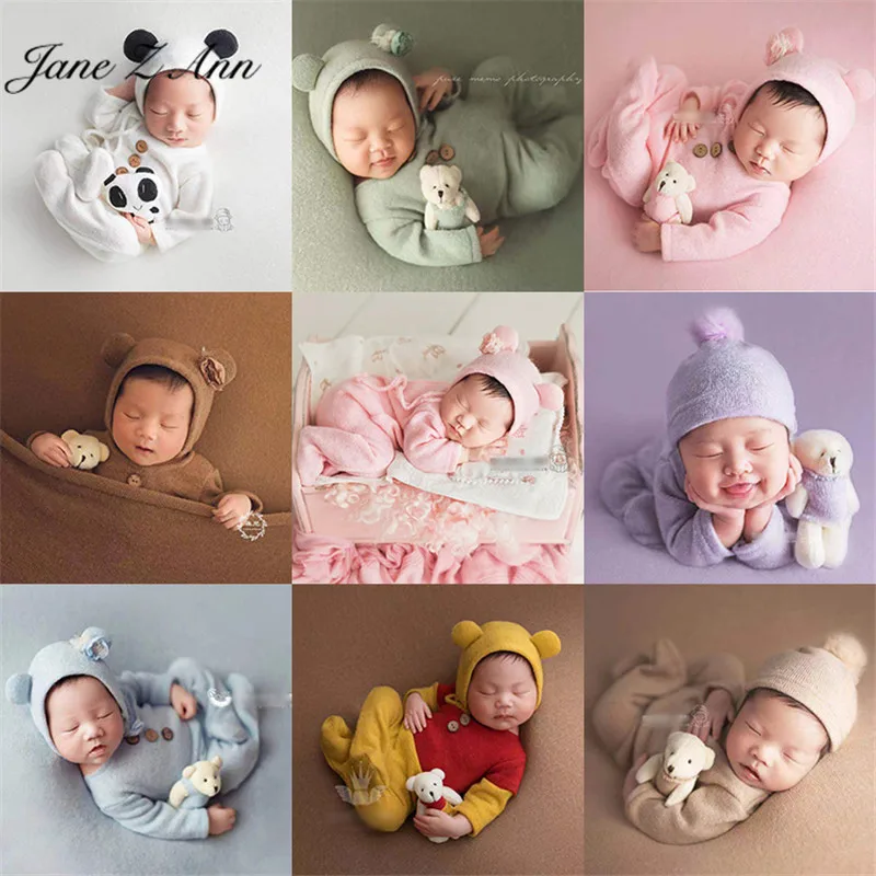 

Jane Z Ann Baby Newborn photography props outfits+doll backdrop background cloth multi-colors studio shooting accessories