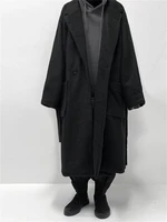 men long woolen coat coat autumn and winter new contracted lovers with yamamoto wind leisure loose large size coat