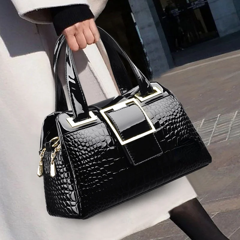 

Luxury Designer Handbag Brand Crossbody Bags for Women 2021 New Crocodile Pattern Leather Shoulder Bags Casual Tote Bag Bolsos