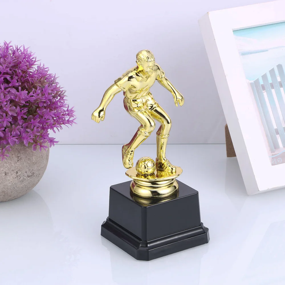 

3pcs Golden Award Trophy Reward Prizes Football Sports Trophy Gift for Sports Competition Ceremony Appreciation Sport Awards