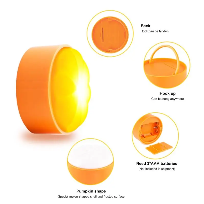 Светодиодная проекционная лампа в виде тыквы для Хэллоуина с пультом ДУ |