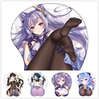 Оптовая продажа, привлекательный коврик для мыши для игр Genshin Impact Keqing Ganyu, аниме, 3D коврик для мыши, силиконовый креативный коврик для мыши