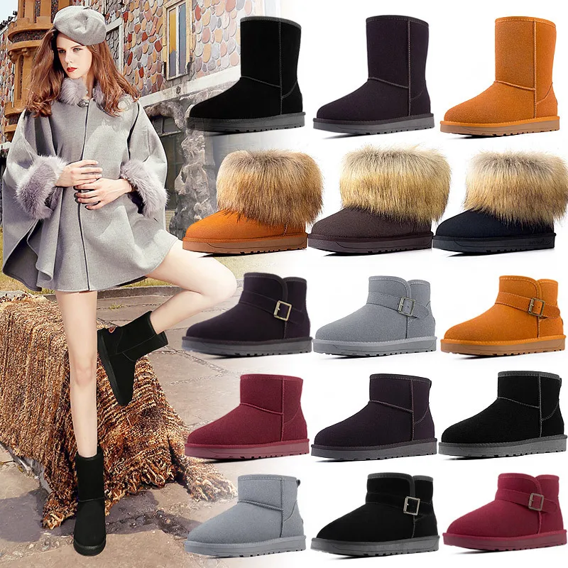 Зимние сапоги очень бархатистая и толстая зимняя обувь теплая кожаная с