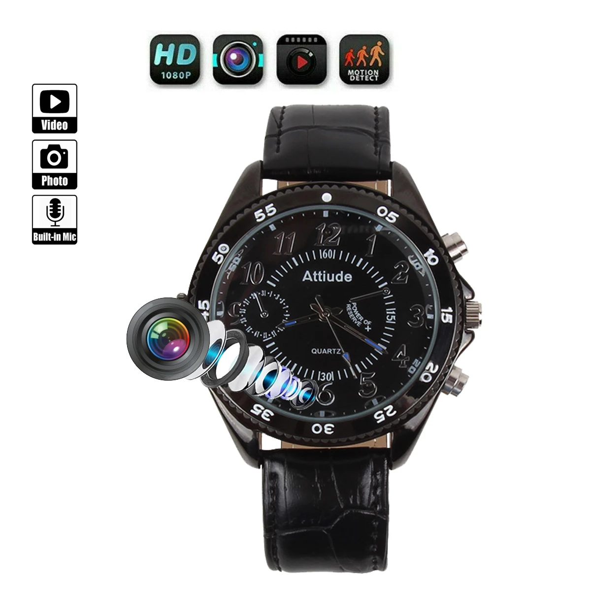 HD 1080P Video Recorder Mini Camera Watch with Cameras Voice Recorder Micro Camcorder Action Cam Night Vision Sports Lens Men