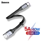 Кабель Baseus usb-c, 40 Вт, 5 А, 23 см, для Huawei P30, P20, Mate 30, 20 Pro, для быстрой зарядки и передачи данных, Xiaomi