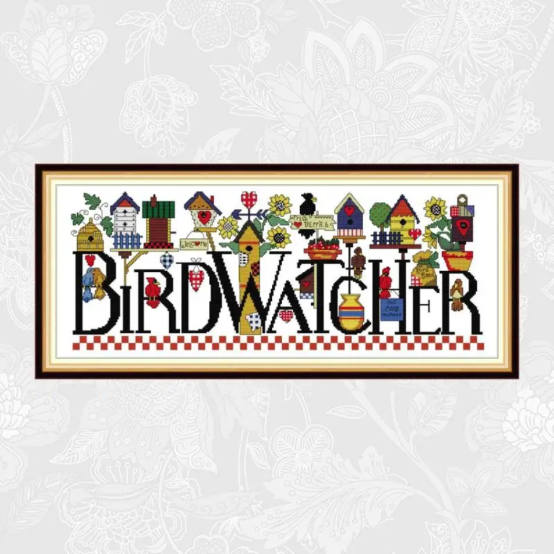 

Birdwatcher Patterns Printed on Canvas Cross-stitch DIY Handwrok Counted Cross Stitch kits Embroidery Thread Sets Needlework